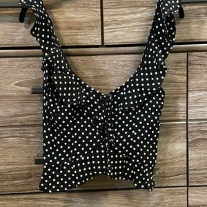 FLYNN SKYE Polka Dot Crop Top